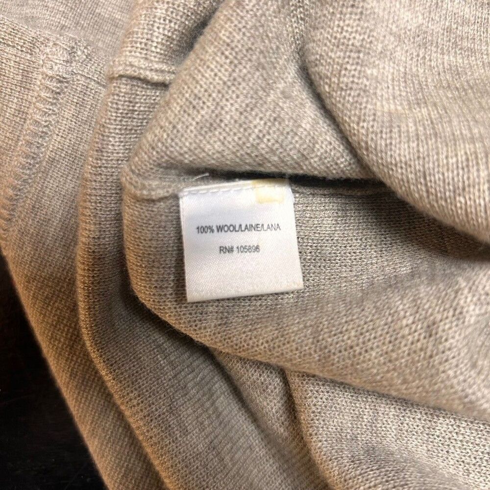 Worth New York Knit Dress Womens Petite P Beige 100% Wool Sleeveless Midi - Picture 9 of 10